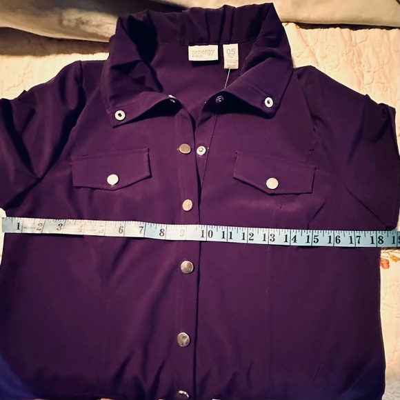 Zenergy by Chico’s purple shirt dress NWT Women’s size XS/Chico’s 0.5 | a8 - Picture 6 of 7